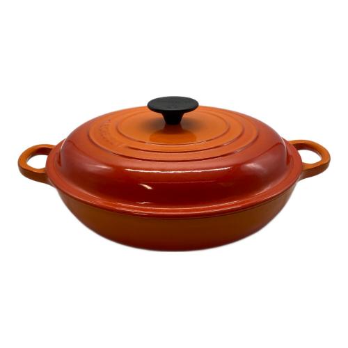 LE CREUSET (ルクルーゼ) 両手鍋 ビュッフェ・キャセロール SIZE 26cm オレンジ