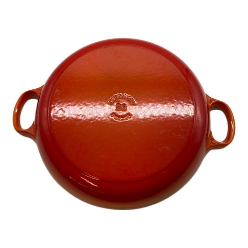 LE CREUSET (ルクルーゼ) 両手鍋 ビュッフェ・キャセロール SIZE 26cm オレンジ