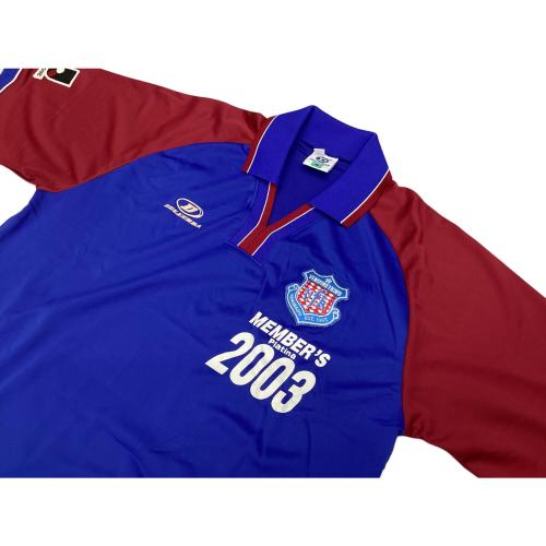 ヴァンフォーレ甲府 (ヴァンフォーレ) サッカーユニフォーム 2003シーズンホーム MEMBER'S Platina 2003 SIZE 0 ブルーxレッド