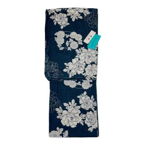 Scena 浴衣　レディース　花柄　ネイビー　和装