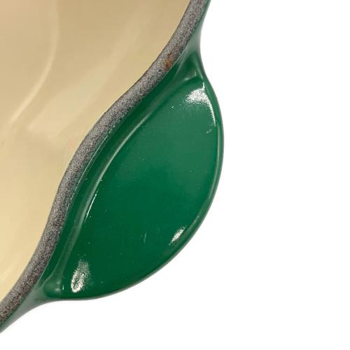LE CREUSET (ルクルーゼ) 両手鍋 25038 22㎝ カクタスグリーン パンプキンココット
