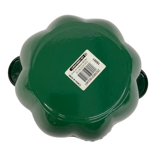 LE CREUSET (ルクルーゼ) 両手鍋 25038 22㎝ カクタスグリーン パンプキンココット