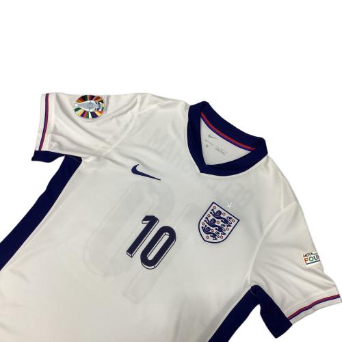 イングランド代表 (イングランドダイヒョウ) サッカーユニフォーム ジュード・ベリンガム【10】 2024年ホーム 2024EUROパッチ付 レプリカ SIZE L ホワイト
