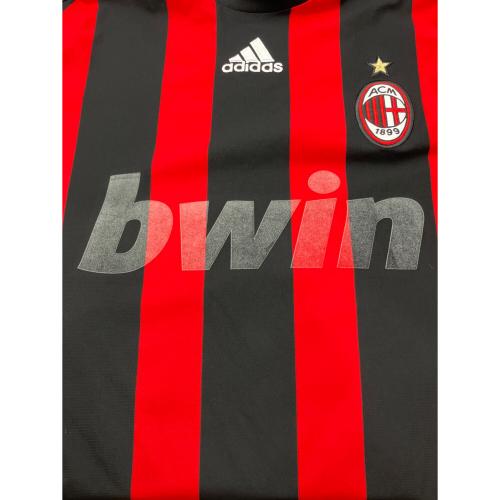 adidas (アディダス) ゲームシャツ ＋ ACミラン 08-09 メンズ SIZE M レッド×ブラック