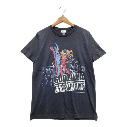 ゴジラ対エヴァンゲリオン キャラクターTシャツ メンズ SIZE M ブラック 『シン・ゴジラ』劇場公開記念