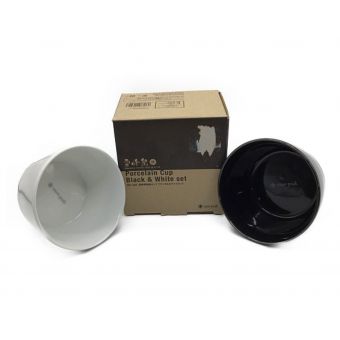 SNOWPEAK (スノーピーク) アウトドア食器 FES-082 雪峰祭磁器カップ ブラック&ホワイトセット