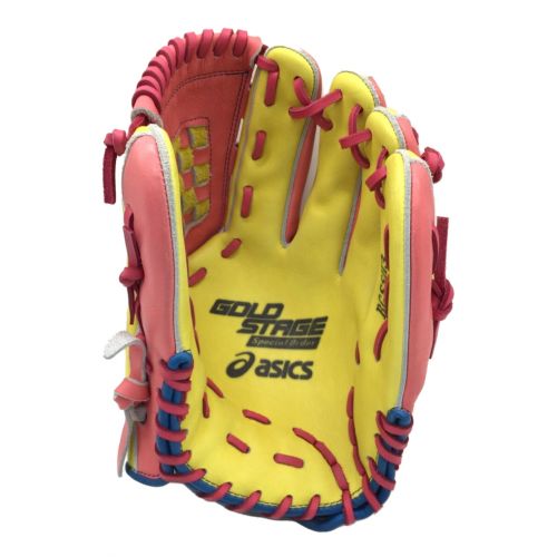 Asics アシックス ソフトボール用グローブ ピンク イエロー ゴールドステージスペシャルオーダー 内野用 Bgssh3 トレファクonline