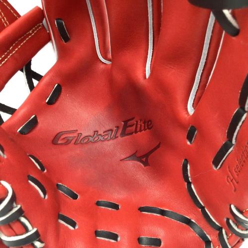 MIZUNO (ミズノ) 硬式グローブ レッド GlobalElite 内野用｜トレファク