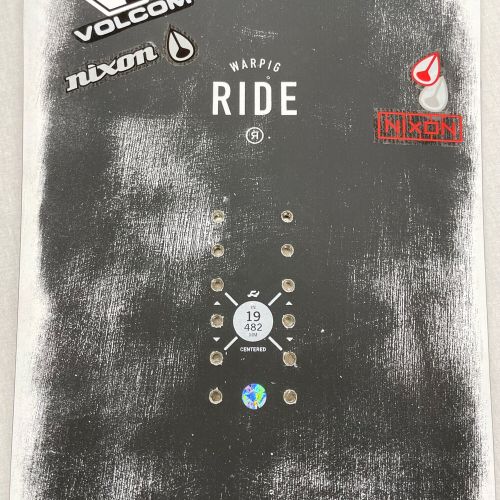 RIDE (ライド) スノーボード SIZE XS(142cm) ホワイト×ブラック 18-19モデル ディレクショナル 2x4 ロッカー WARPIG