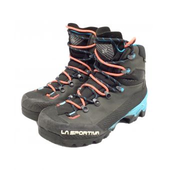 LA SPORTIVA (スポルティバ) トレッキングシューズ レディース 24..3cm/EU38 ブラック×ブルー ハイカット(ハードソール) GORE-TEX エクイリビウム LT GTX WM 21Z