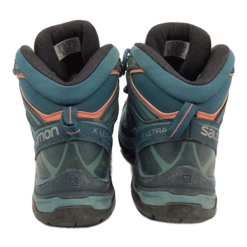 SALOMON (サロモン) トレッキングシューズ レディース SIZE 22.5cm ブルー ミドルカット GORE-TEX Xウルトラ3ミッドGTX