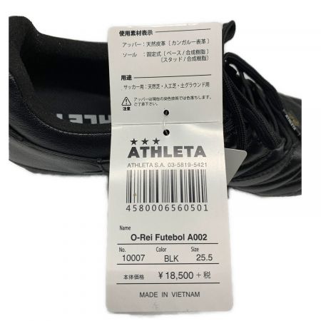 ATHLETA (アスレタ) サッカースパイク メンズ SIZE 25.5cm ブラック O-Rei Futebol A002 元箱付 10007