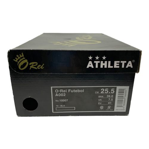 ATHLETA (アスレタ) サッカースパイク メンズ SIZE 25.5cm ブラック O-Rei Futebol A002 元箱付 10007