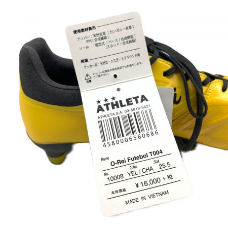 ATHLETA (アスレタ) サッカースパイク メンズ SIZE 25.5cm イエロー O-Rei Futebol T004 元箱付 10008