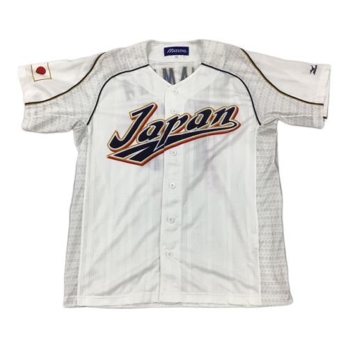 侍ジャパン (サムライジャパン) 応援グッズ SIZE L ホワイト 沢村拓一【15】2013年WBC ホーム MIZUNO ユニフォーム ハイグレード