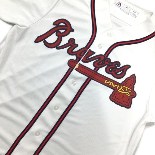 アトランタ・ブレーブス 応援グッズ SIZE M ホワイト MLBマーク ユニフォーム オーセンティック