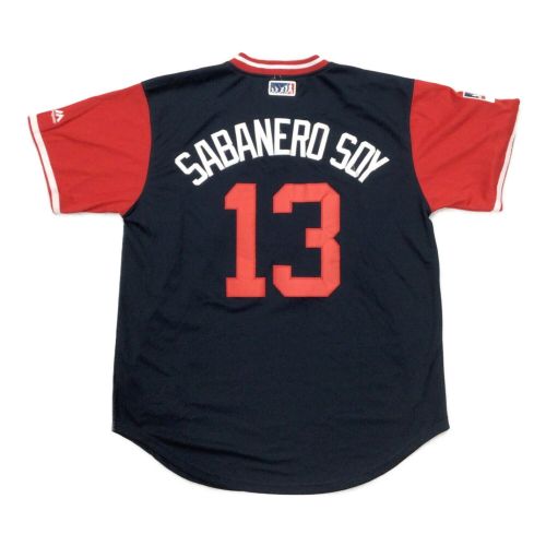 アトランタ・ブレーブス 応援グッズ SIZE 48 ネイビーxレッド サバネロ・ソイ（アクーニャ・ジュニア）【13】MLBマーク ユニフォーム  オーセンティック｜トレファクONLINE