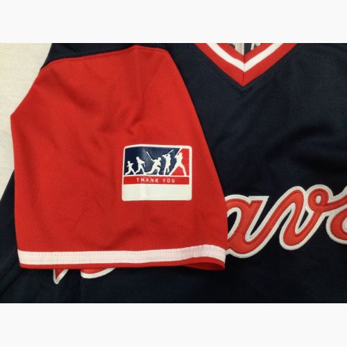 アトランタ・ブレーブス 応援グッズ SIZE 48 ネイビーxレッド サバネロ・ソイ（アクーニャ・ジュニア）【13】MLBマーク ユニフォーム オーセンティック