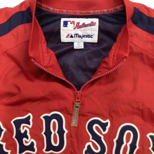 ボストン・レッドソックス (ボストンレッドソックス) 応援グッズ SIZE XL レッド MLBマーク Majestic ウィンドブレーカー オーセンティック