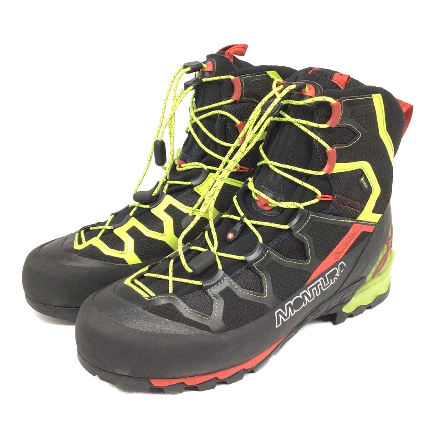 MONTURA (モンチュラ) トレッキングシューズ メンズ SIZE 27.5cm（EUR43） ブラックx黄緑 ハイカット(ハードソール)  GORE-TEX スーパーバーディゴカーボン｜トレファクONLINE