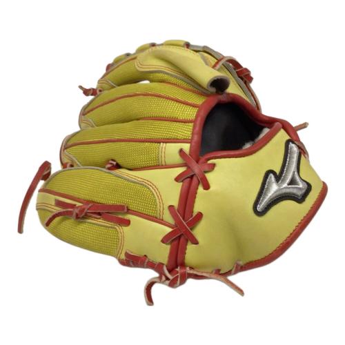 MIZUNO (ミズノ) 軟式グローブ 約31cm イエロー 波賀ジャパン オーダーグラブ ケース付 Mizuno Pro 投手用