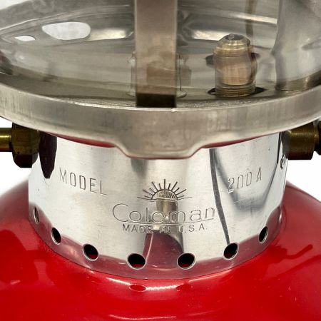 Coleman (コールマン) ガソリンランタン レッドボーダー ジェネレーター無し PYREXグローブ 200A 1963年3月製 ヴィンテージ 未使用品