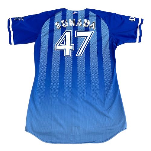 横浜DeNAベイスターズ (ベイスターズ) 応援グッズ SIZE L ブルー 砂田毅樹【47】2018年ビジター NPBマーク DESCENTE ユニフォーム プロ仕様モデル