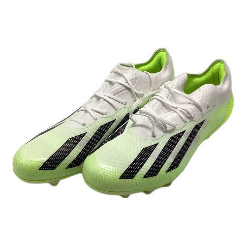 adidas (アディダス) サッカースパイク メンズ SIZE 27.5cm ホワイトx黄緑 エックス クレイジーファスト.1 2023年モデル IE4205