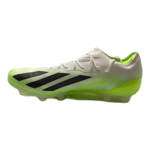 adidas (アディダス) サッカースパイク メンズ SIZE 27.5cm ホワイトx黄緑 エックス クレイジーファスト.1 2023年モデル IE4205