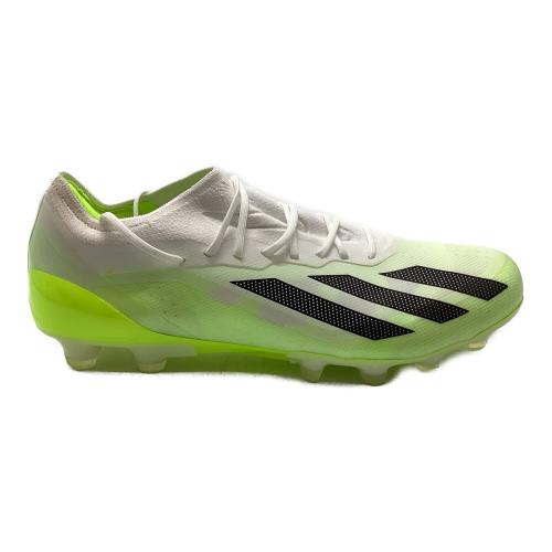 adidas (アディダス) サッカースパイク メンズ SIZE 27.5cm ホワイトx黄緑 エックス クレイジーファスト.1 2023年モデル IE4205