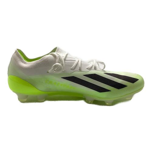 adidas (アディダス) サッカースパイク メンズ SIZE 27.5cm ホワイトx黄緑 エックス クレイジーファスト.1 2023年モデル IE4205
