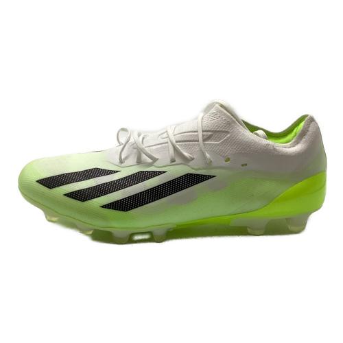 adidas (アディダス) サッカースパイク メンズ SIZE 27.5cm ホワイトx黄緑 エックス クレイジーファスト.1 2023年モデル IE4205