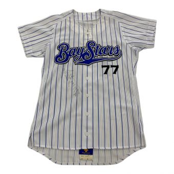 横浜DeNAベイスターズ (ベイスターズ) 応援グッズ SIZE L ホワイト 斎藤隆【77】NPBマーク DESCENTE ユニフォーム プロ仕様モデル