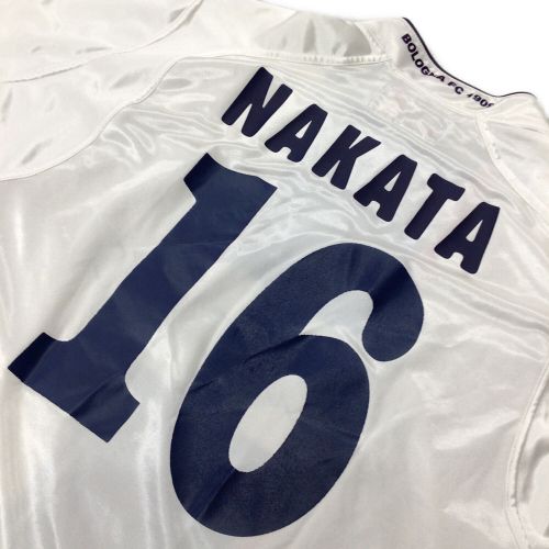 ボローニャFC サッカーユニフォーム SIZE XL ホワイト 中田英寿【16】03/04シーズンアウェイ Macron