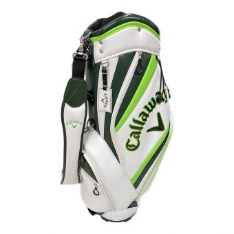 Callaway (キャロウェイ) キャディバッグ ホワイト×グリーン 9.0型 4ポケット 2021年モデル キャディバッグ ライト21JM