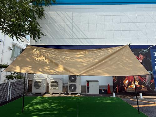 SOTOLABO (ソトラボ) レクタタープ サンドカラー cotton KOKAGE Tarp(コットンコカゲタープ) 約400×300cm コットン素材