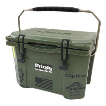 GRIZZLY (グリズリー) クーラーボックス 20QT オリーブ ステッカーカスタム JEEP ジープクーラー