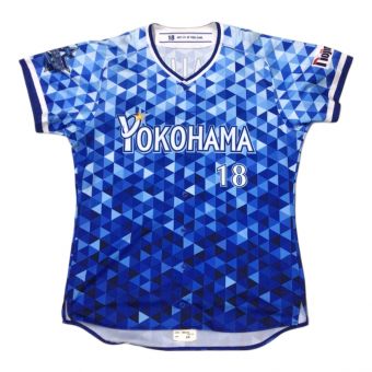 横浜DeNAベイスターズ (ベイスターズ) 応援グッズ ブルー 【18】三浦大輔 スターナイト 2016年 ユニフォーム プロ仕様モデル