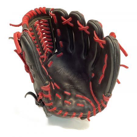 MIZUNO (ミズノ) 硬式グローブ ブラック×レッド ケース付 Mizuno Pro