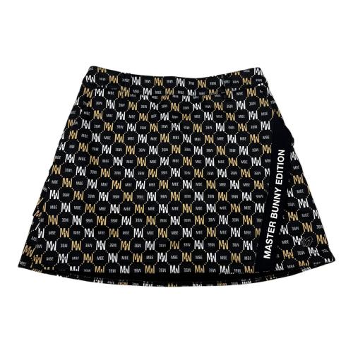MASTER BUNNY EDITION (マスターバニーエディション) ゴルフウェア(スカート) レディース SIZE M ブラック ニットボンディング スカート ＜MBEモノグラム柄＞ 2024年モデル