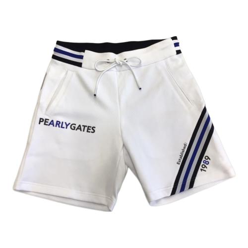 PEARLY GATES (パーリーゲイツ) ゴルフウェア(パンツ) メンズ SIZE M ホワイト チェックインレイジャガード ショートパンツ 2023年モデル 053-4132327