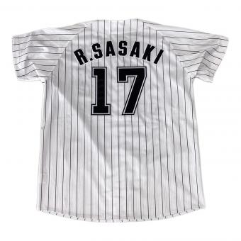 千葉ロッテマリーンズ (チバロッテマリーンズ) 応援グッズ Lサイズ ホワイト 佐々木【17】 2023シーズンシート継続特典 限定1000着 ユニフォーム レプリカ