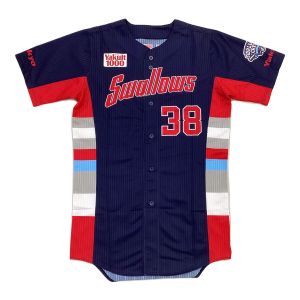 東京ヤクルトスワローズ (トウキョウヤクルトスワローズ) 応援グッズ ネイビー×レッド 梅野 雄吾【38】2021年実使用 ユニフォーム 2021CREW DAYユニフォーム プロ仕様モデル