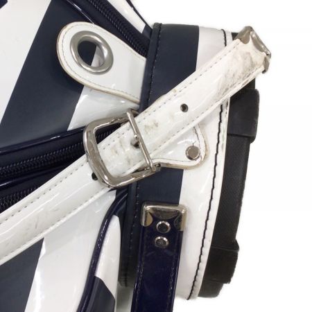 新品未使用　パーリーゲイツ　キャディバック ホワイト PEARLY GATES (パーリーゲイツ) キャディバッグ ホワイト×ネイビー 30