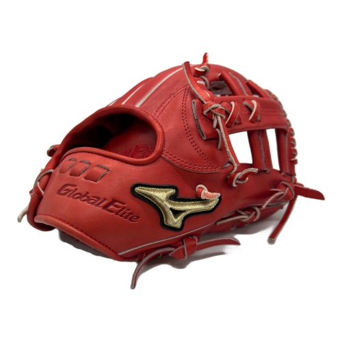 MIZUNO (ミズノ) 硬式グローブ レッド ケース付 Global Elite 内野用 1AJGH23213