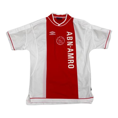  AJAX（アヤックス) サッカーユニフォーム メンズ SIZE L レッド×ホワイト 【10】 LAUDRUP ラウドルップ 99-00 UMBRO