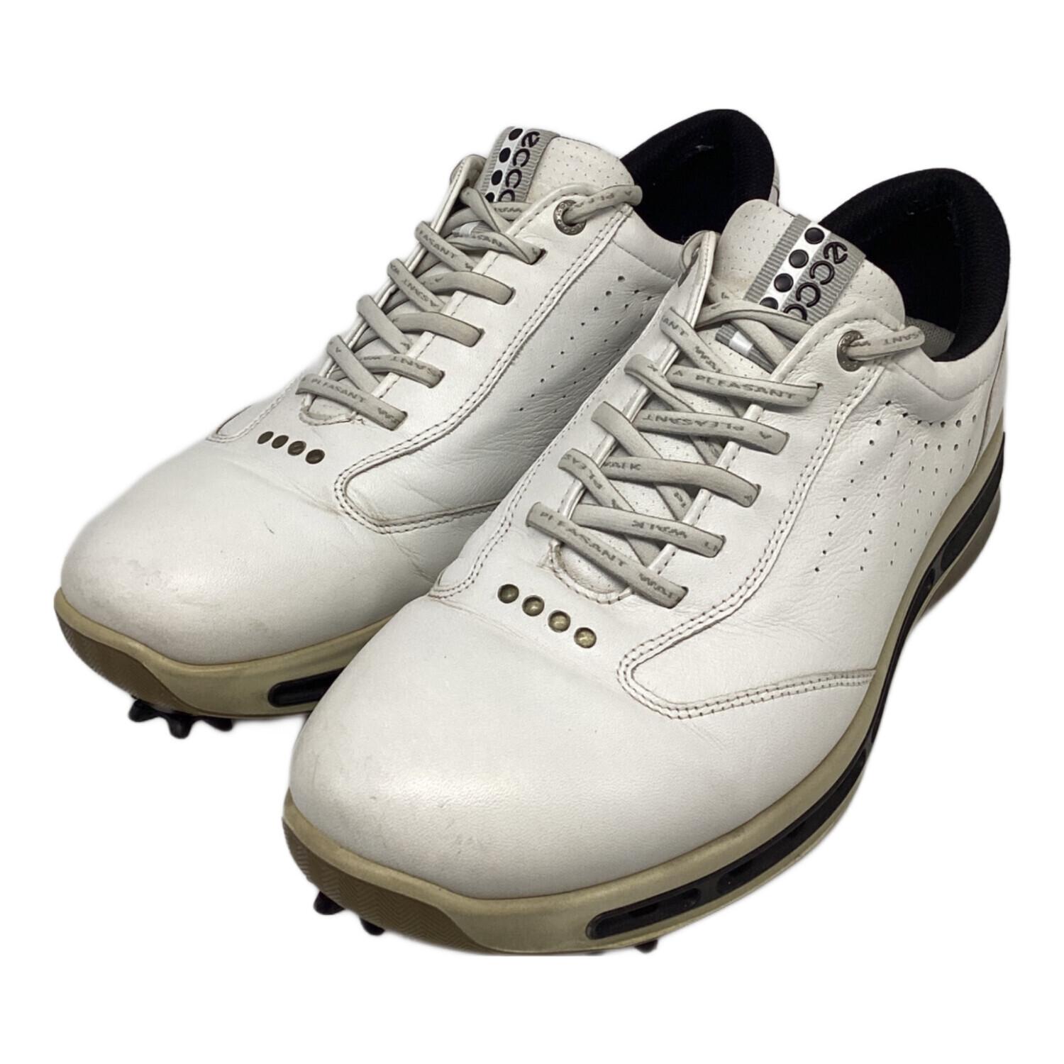 美品　ECCO ゴルフシューズ ホワイト 幅広 ECCO (エコー) ゴルフシューズ メンズ SIZE 26cm ホワイト COOL GORE