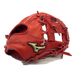 MIZUNO (ミズノ) 硬式グローブ レッド ケース付 グローバルエリート 内野用 1AJGH23233