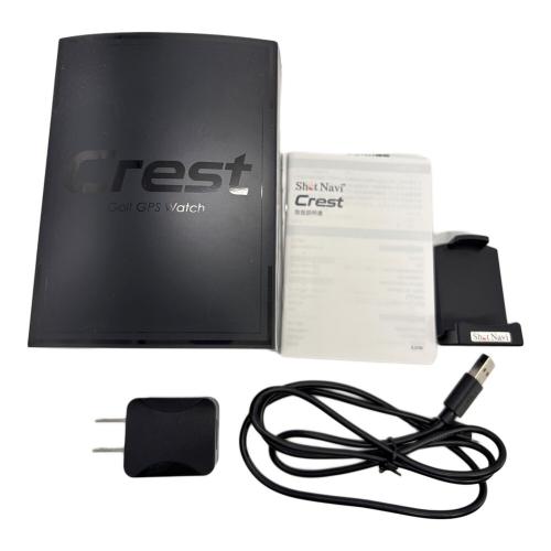 Shot Navi (ショットナビ) ゴルフGPSナビ ブラック 専用USBアダプター付 Crest