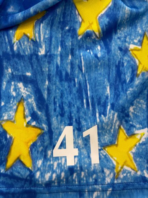 横浜DeNAベイスターズ (ヨコハマディーエヌエーベイスターズ) 応援グッズ SIZE XO ブルー サイン証明書付 Tシャツ 櫻井周斗【41】 キッズSTAR☆NIGHT 2022 チャリティーオークション時